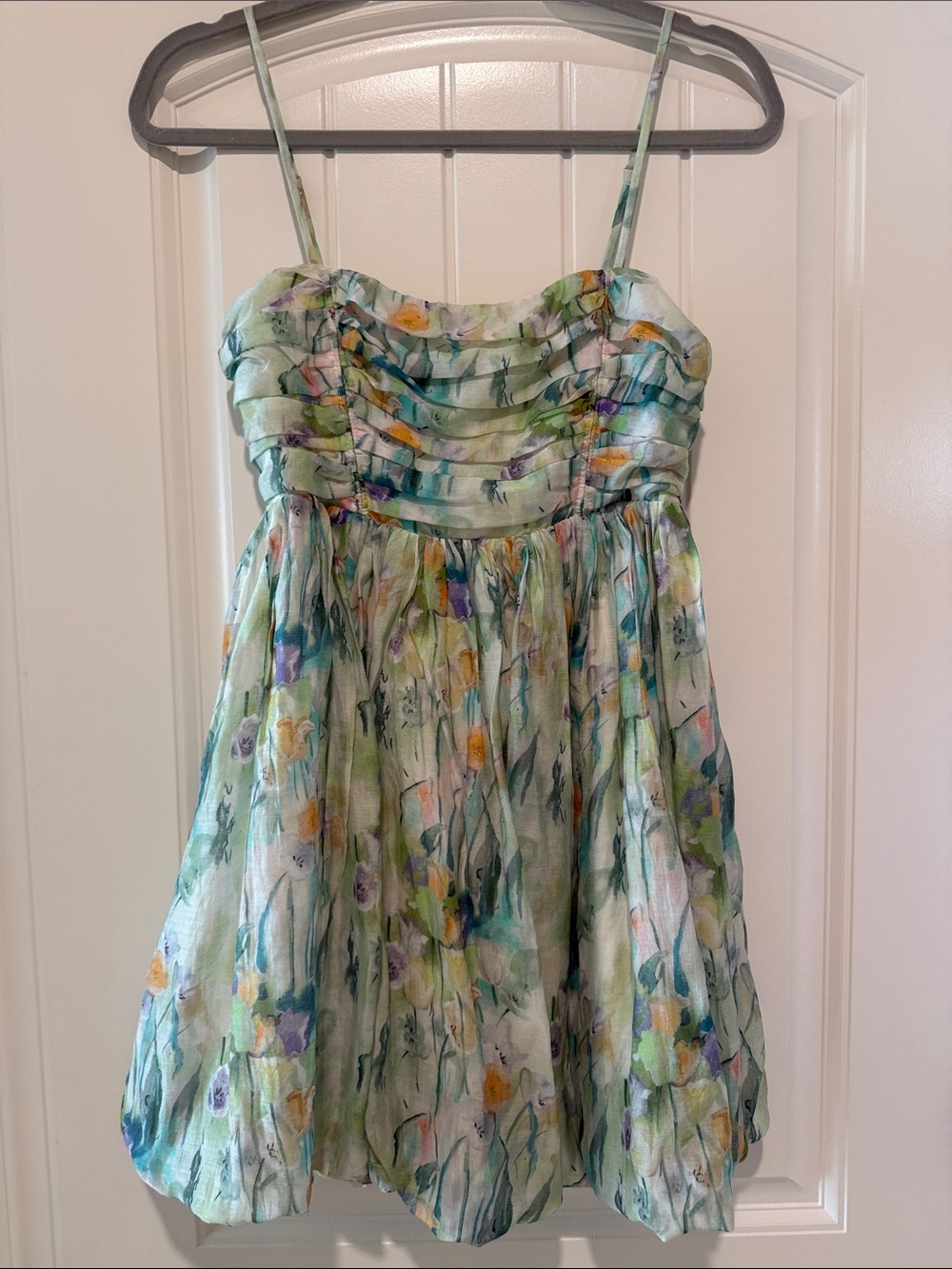 ASTR The Label Green Abstract Floral Mini Dress - Picture 2 of 9